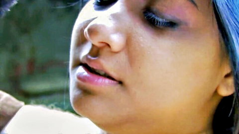 Close-up of Indian girl from Delhi with blue hair, anal group double penetration video