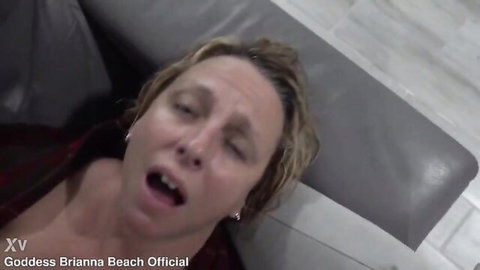 Brianna Beach as wet mom in ecstasy, blonde MILF moaning in amateur video