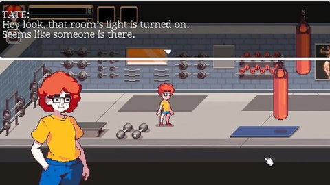 Anime redhead Nika in gym with Yamato, sexy cartoon anal scene