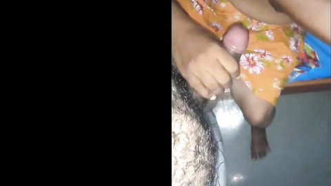 Sri Lankan woman handjob on cock in homemade amateur video