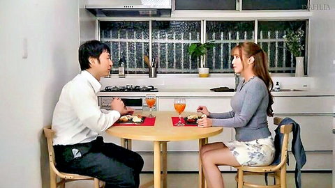 Ayaka Tomoda in intimate dinner with man, JAV NTR scene
