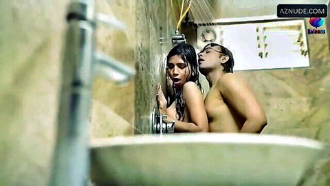Annie Sharma nude wet shower embrace with male partner