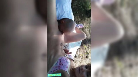 Sasha Bikeyeva outdoor amateur oral sex with pussy licking and massive squirt