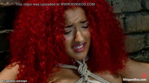 Daisy Ducati bound in ropes by dominatrix Aiden Starr BDSM scene