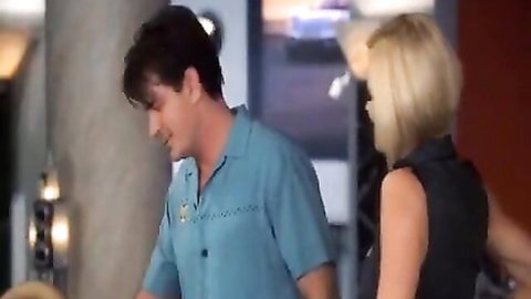 Jenny McCarthy kisses and shows cleavage in Two and a Half Men