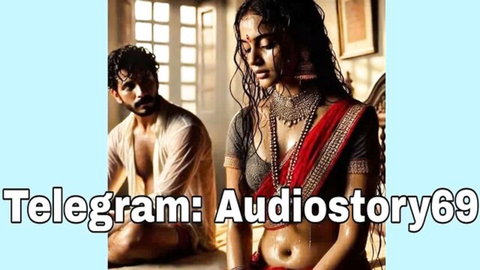 Wet Indian couple in steamy saree embrace, mommy-son tease from fresh hookup story