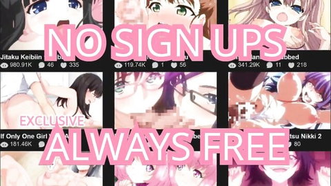 Collage of cute anime hentai girls thumbnails with excited faces no sign ups always free