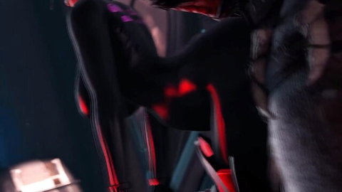 Sith girl in tight black bodysuit bent over for intense pounding