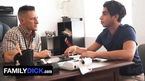 Jax Thirio and fit stepson in tense office chat on first day