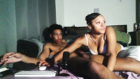 samonexsydney_ black couple in intimate Chaturbate tease, BBC exposed