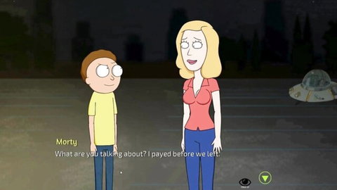 Beth and Morty in clothed Rick and Morty adult parody scene
