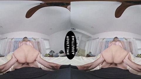 Bunny Madison bent over in doggy style on Dante Colle's big cock VR