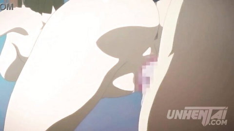 Busty anime girl loses virginity to college mate in explicit hentai scene