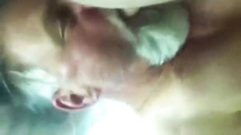 Hairy dad amateur gargling stranger's monstrous cock in close-up oral action