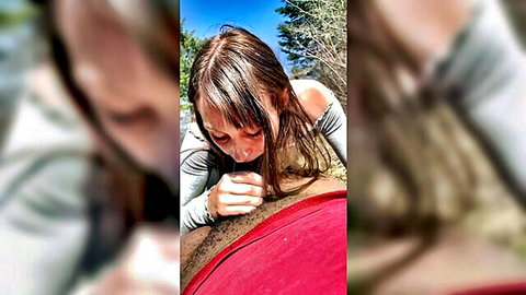 White woman kissing black man's exposed ass in interracial scene