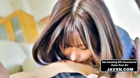 Hot Japanese MILF sucking nipple in intimate JAV scene with older partner