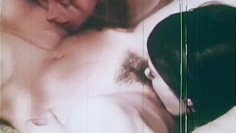 Carmen Blonde nude passionate kiss with lover in 1971 retro porn