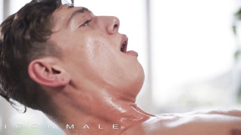 Oily trans male in wet, slippery ecstasy at Love Trans Sex