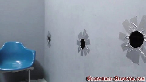 Glory hole setup for teen anal with black dick in anonymous booth