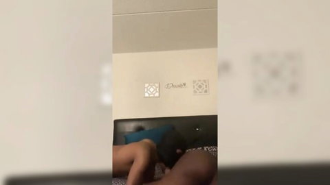Ebony couple fucking hard in missionary with big black cock deep in pussy on bed