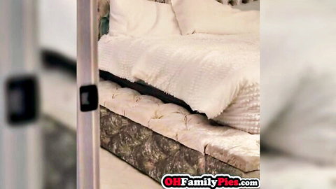 Molly Little petite stepsis in cozy bedroom setup, stepmom fantasy
