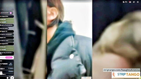 NaughtyKristina hooded cam striptease unveiling on stripTango
