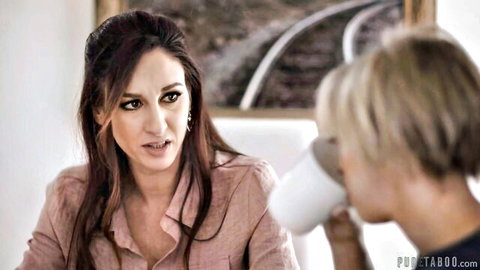 Ivy Lebelle in tense talk with blonde friend, Pure Taboo scene