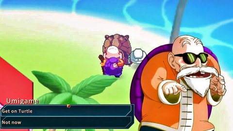 Master Roshi with busty Vados in Dragon Ball Z hentai Kame Paradise 2 adventure