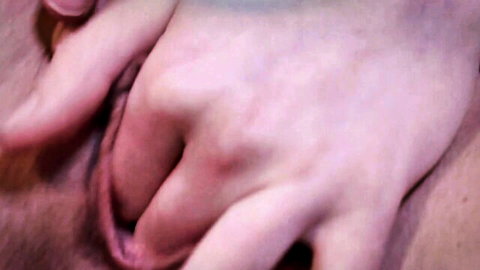 PieAllTheTime close-up fingering wet pussy solo masturbation