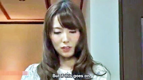 Japanese MILF mom in emotional scene from slave to son's friends video