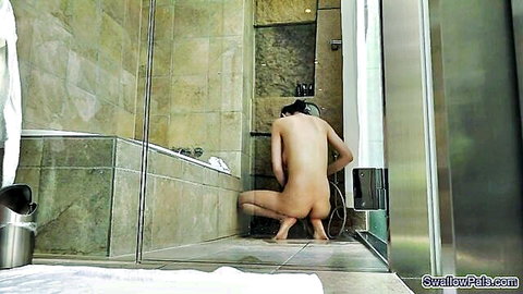 Simakaze Kantai Collection cosplay babe nude ass up enema play in shower