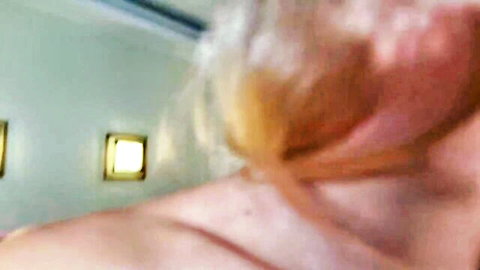 Blonde webcam babe teases bare shoulder and ponytail in solo show