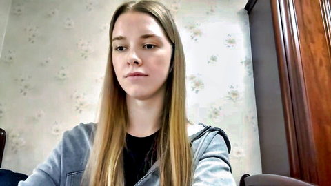 LindseySimco shy young 18yo skinny blonde in denim jacket amateur cam