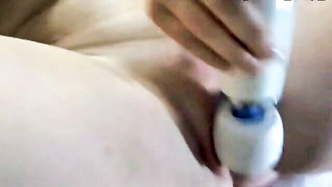 Amateur lesbian using white vibrator in sexy game challenge