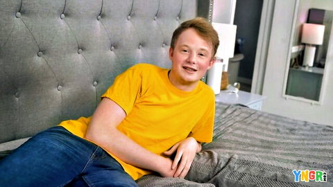 Slender beauty rides cock with incredible pussy grip - young ginger twink