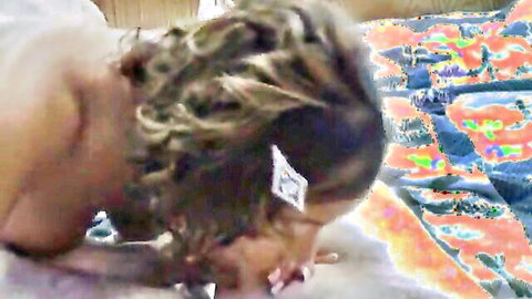Black Stephanie sucks and jerks small cock in amateur porn