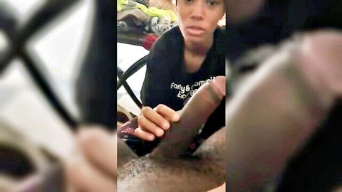 Light skin thick thot scared holding BBC before sucking