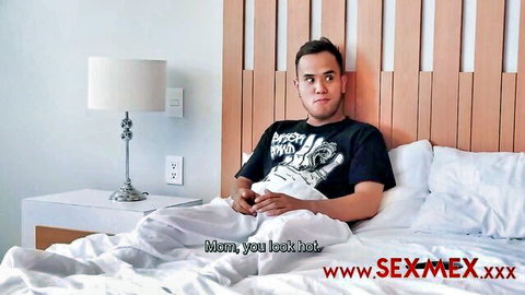 Vika Borja as hot MILF mom eyed by stepson in bed scene