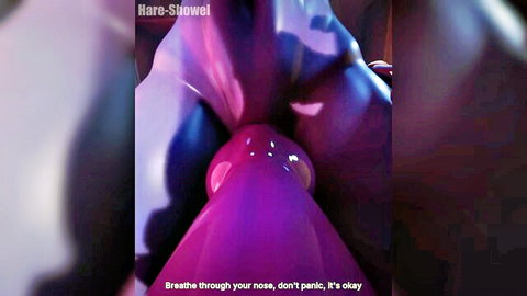 Abstract purple erotic closeup with breathing instructions, SCP-1471 theme