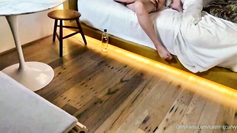 Chubby MILF in sultry POV morning passion with partner on bed