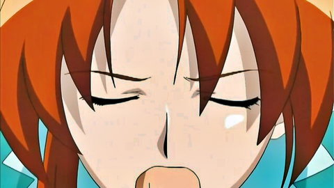 Anime redhead milf in ecstasy face closeup from huge-breasted fantasies