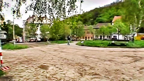 Czech girl in public park shows pussy and sucks cock outdoors