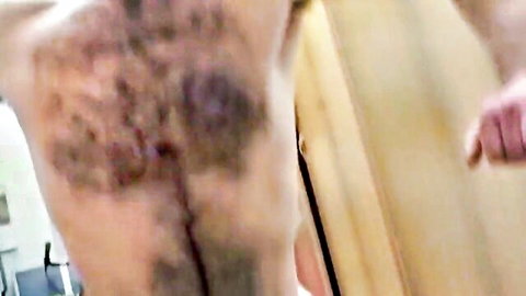 Close-up of hairy male arm with red mark in Italian amateur porn