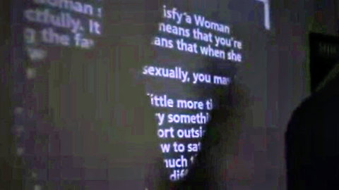 Blurry meme text about sexual attraction to sassy women saying fuck outta here turning into dick lust