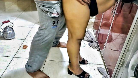 Madiha Egyptian big ass grabbed from behind in amateur kitchen tease