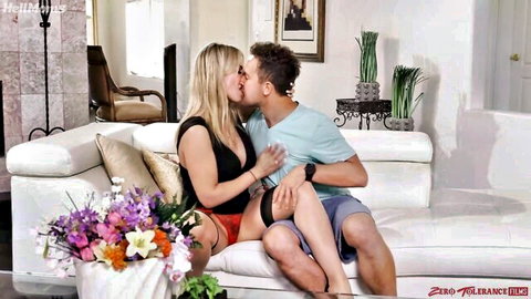 Rachael Cavalli and Van Wylde in passionate kissing foreplay