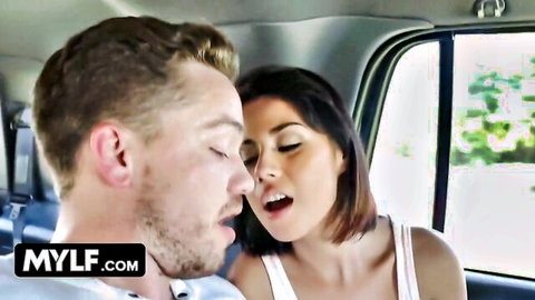 Penelope Reed and Miss Raquel sharing boyfriend in steamy car kiss, Mylf