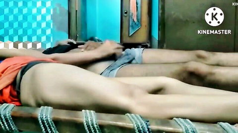 Indian bhabhi in orange top teases brother-in-law on bed