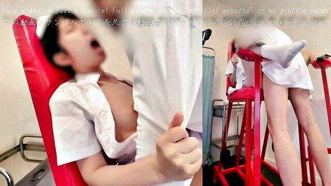 JAV nurse training: uniform legs spread, anal toy development scene