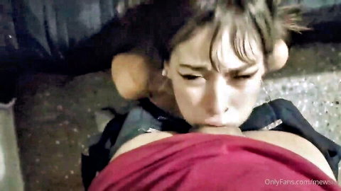 POV blowjob from horny Asian slut with intense eye contact and deepthroat